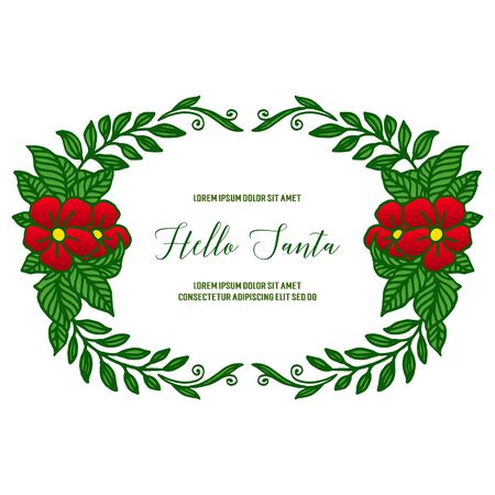 Hello Santa text with Christmas themed frameのイラスト素材