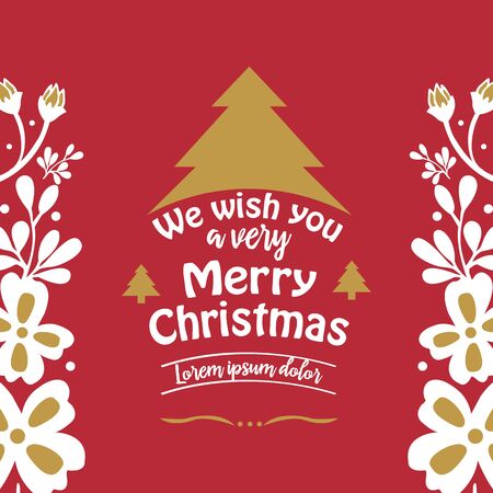 Christmas greeting with floral designのイラスト素材
