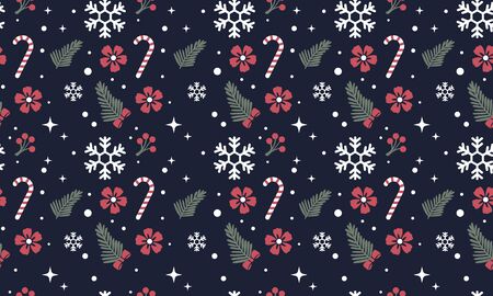 Christmas floral background designのイラスト素材