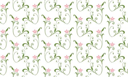 Beautiful Botanical leaf, with seamless floral pattern background design.のイラスト素材