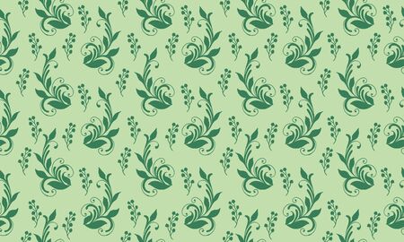 Botanical leaf design, with modern flower pattern background design. Collectionのイラスト素材