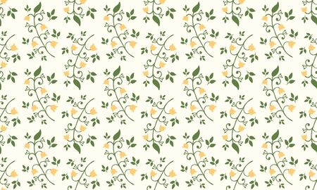 Elegant Botanical leaf, with simple flower pattern background design. Collectionのイラスト素材