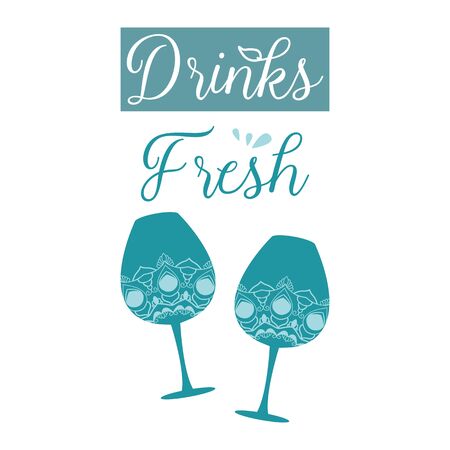 Modern Mandala art design for vintage glass design. Vector illustrationのイラスト素材