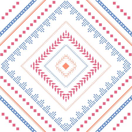 Embroidered design pattern for living room decor. Collectionのイラスト素材