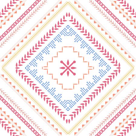 Embroidered design pattern for living room decor. Collectionのイラスト素材