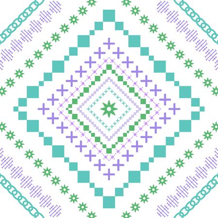 Unique wall paper embroidered design pattern for bedroom decor. Collectionのイラスト素材