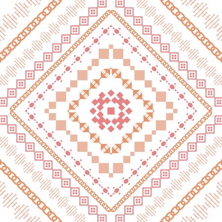 Unique style of embroidery pattern for bedroom decorative. Collectionのイラスト素材