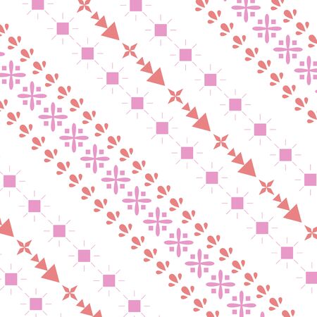 Cute floral embroidery style for fabric cotton design. Collectionのイラスト素材