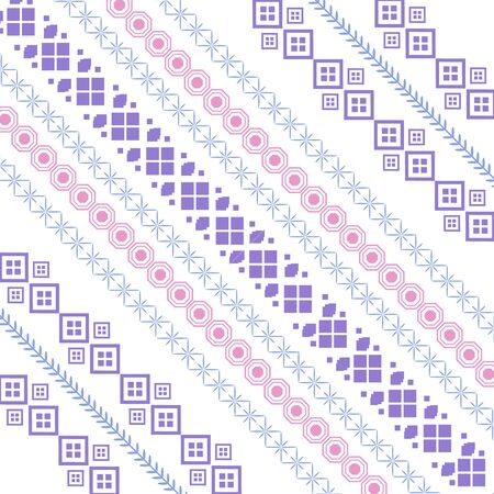 Cute embroidery pattern for wall bedroom decor. Collectionのイラスト素材