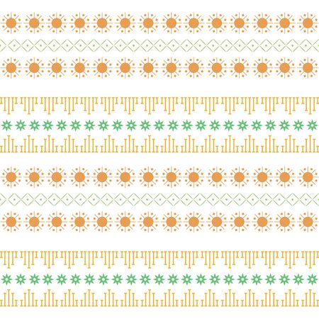 Unique Colorful ornament on embroidery design for bedroom decorative. Collectionのイラスト素材