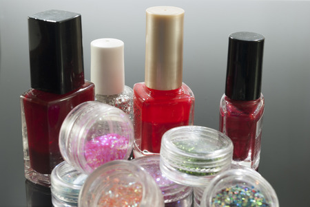 make up and nailpolishの写真素材