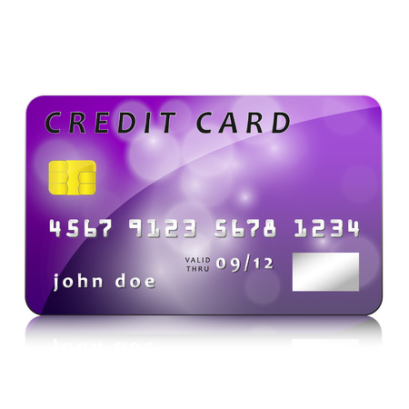 Abstract violet credit card on white background vector illustrationのイラスト素材