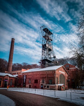 Old mine Landek in czech city Ostravaのeditorial素材