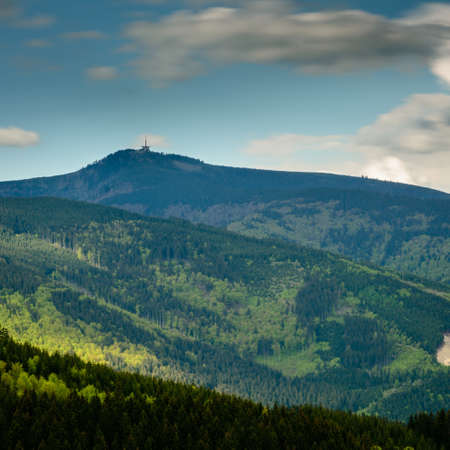 The highest hill Lysa Hora in czech mountains Beskydy