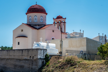 Church on the crete in sunny dayの写真素材
