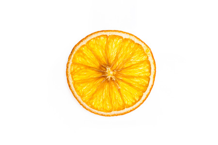 Cut of orange isolated on white background