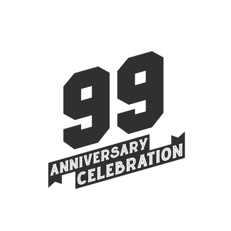 99 Anniversary Celebration greetings card, 99th years anniversaryのイラスト素材