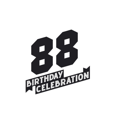 88 Birthday Celebration greetings card, 88th years birthday
