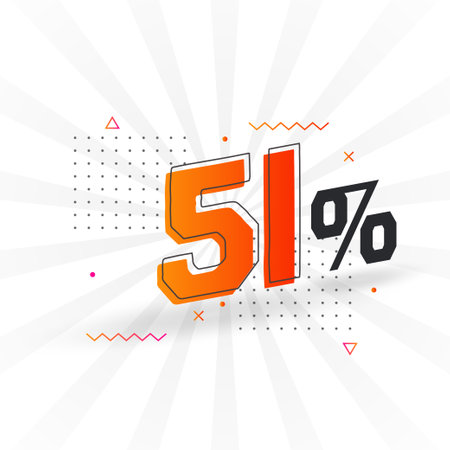51% discount marketing banner promotion. 51 percent sales promotional design.のイラスト素材