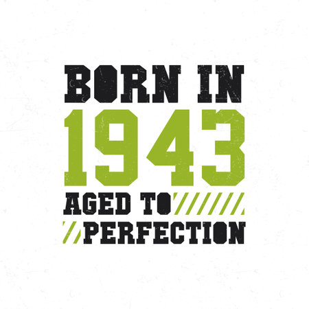 Born in 1943. Birthday celebration for those born in the year 1943のイラスト素材