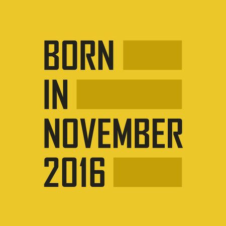 Born in November 2016 Happy Birthday tshirt for November 2016