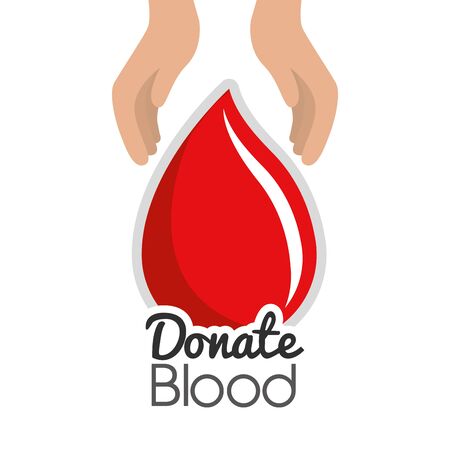 Cool blood donation campaign iconのイラスト素材