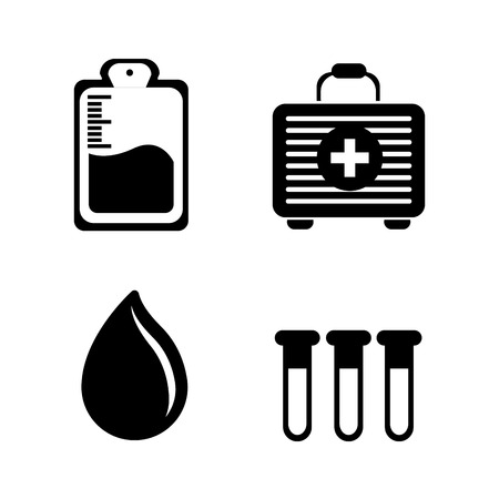 Cool blood donation tools iconのイラスト素材