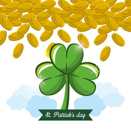 gold st patricks day iconのイラスト素材