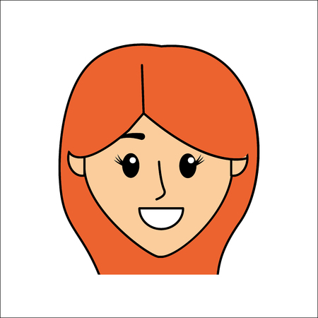 people, happy face woman iconのイラスト素材