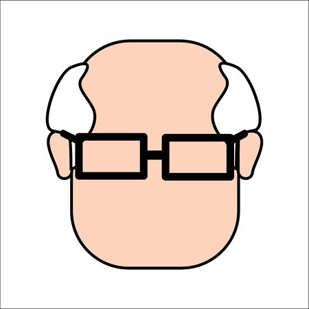 People, avatar face men with glasses iconのイラスト素材