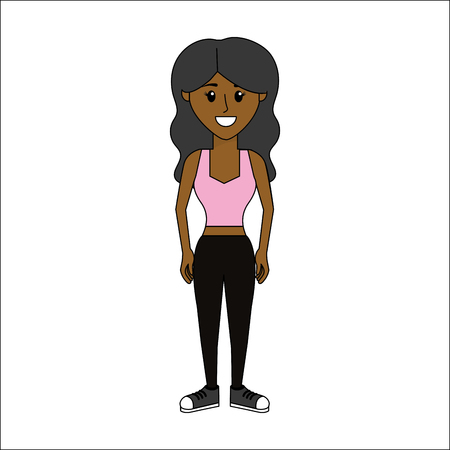 People, woman with casual cloth avatar iconのイラスト素材
