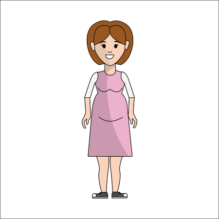 People, woman pregnant avatar iconのイラスト素材