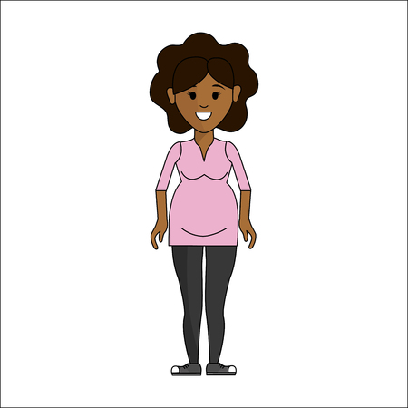 People, woman pregnant avatar iconのイラスト素材