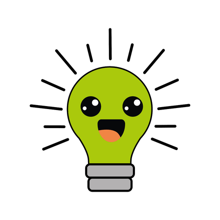 happy bulb iconのイラスト素材