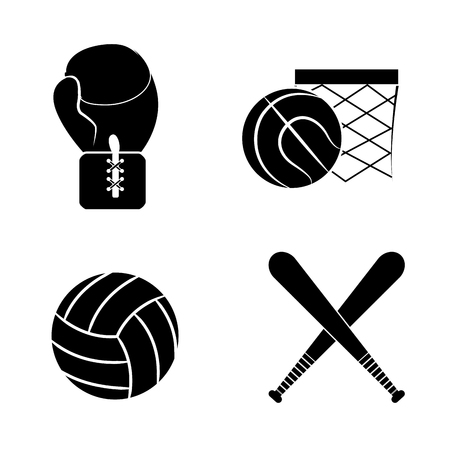 contour diferents plays balls iconのイラスト素材
