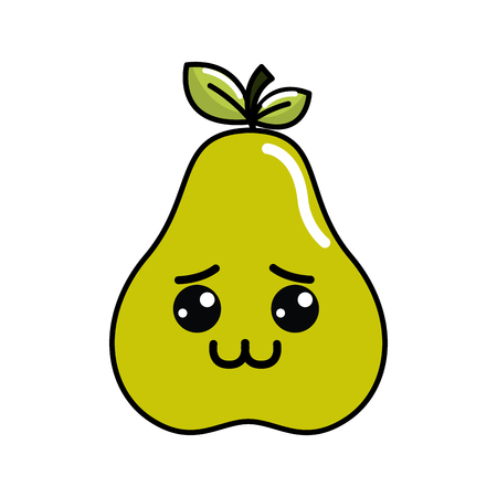 color shy pear iconのイラスト素材