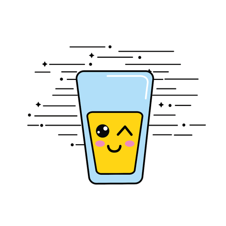 emblem funny glass juice iconのイラスト素材