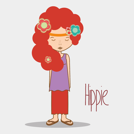 woman relax meditation with flower, vector illustration designのイラスト素材