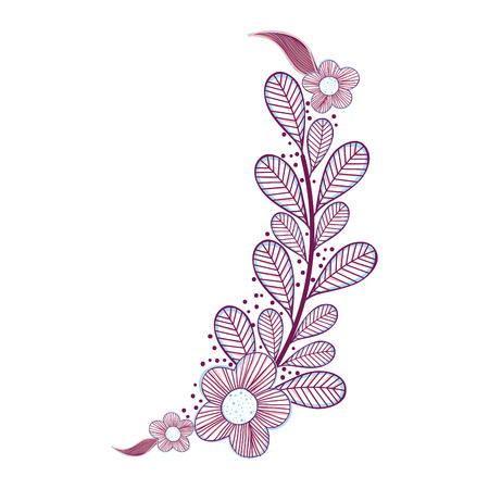 branch flower decoration design, vector illustration imageのイラスト素材