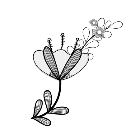 branch flower decoration design, vector illustration imageのイラスト素材