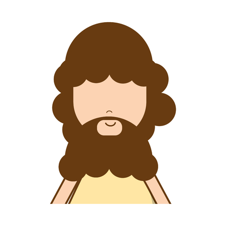 Man with beard peace and love meditation, vector illustration designのイラスト素材