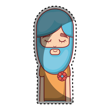 man peace and love relax and meditation, vector illustrationのイラスト素材