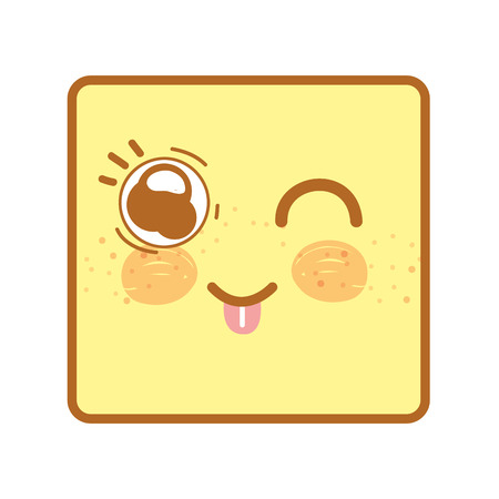 funny face with tougue outsideのイラスト素材