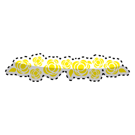 Beauty flowers borders decorationのイラスト素材