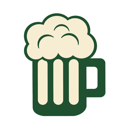 Tasty beer with froth celebrationのイラスト素材