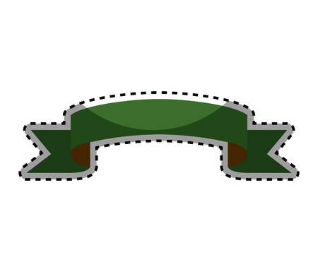 Green ribbon decorative designのイラスト素材