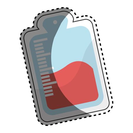 Red blood donation bag transfusionのイラスト素材