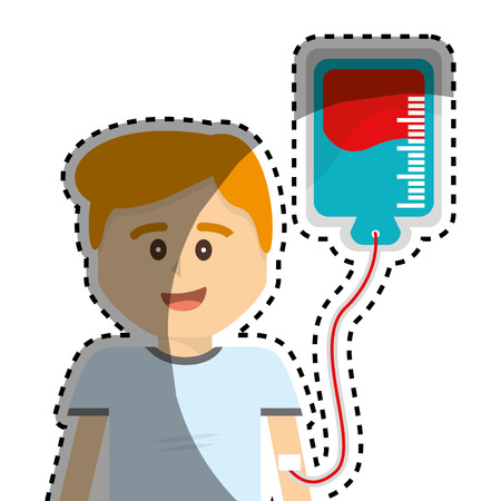 Man donating blood iconのイラスト素材