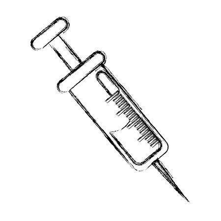 Figure syringe tool treatment donationのイラスト素材