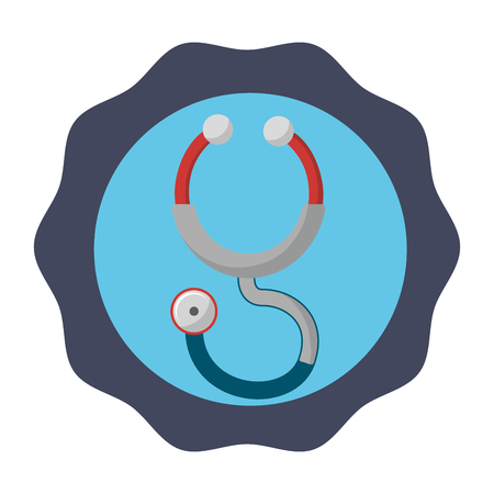 Sticker stethoscope medical tool revisionのイラスト素材